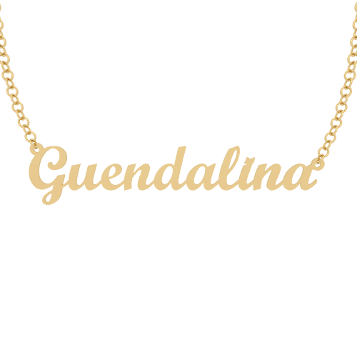 Collana Con Nome Guendalina In Oro Giallo Kt Gioielli Personalizzati In Oro E Argento Made